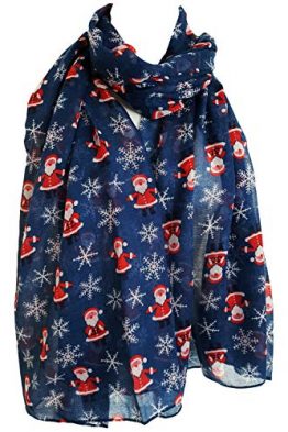 Christmas-Santa-Claus-Scarf-Snowflake-Father-Xmas-Printed-Womens-Scarves-B01M7XU355