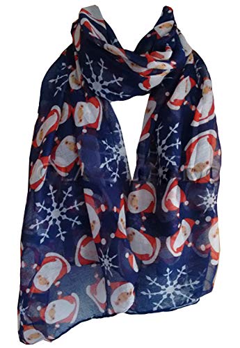 Christmas winter festive scarf shawl womens fashion Deer Xmas Robin Snow flake 