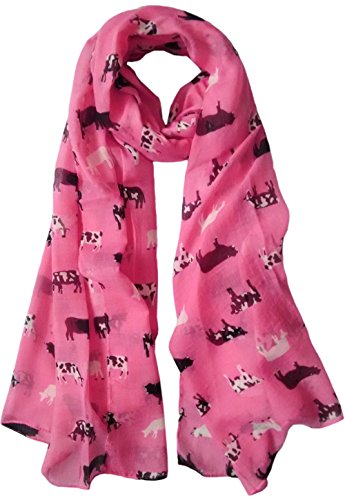 COW SCARF LADIES SCARF WITH COWS FARM ANIMALS SUPERB SOFT QUALITY CHRISTMAS GIFT 