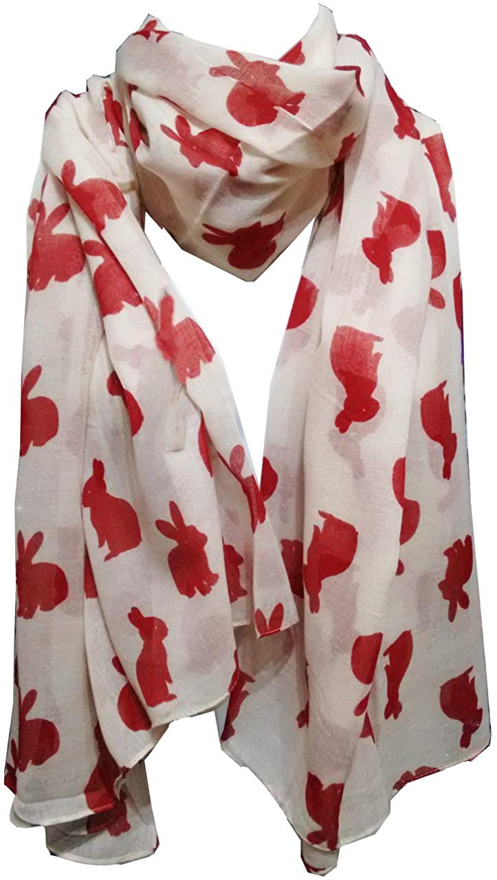 rabbit print scarf
