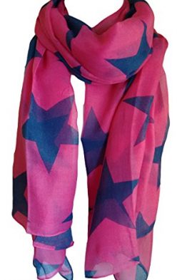 Women-scarves-stars-print-large-lightweight-all-seasons-scarf-S1-Fuchsia-starBigPnk-B06XPHX4SQ